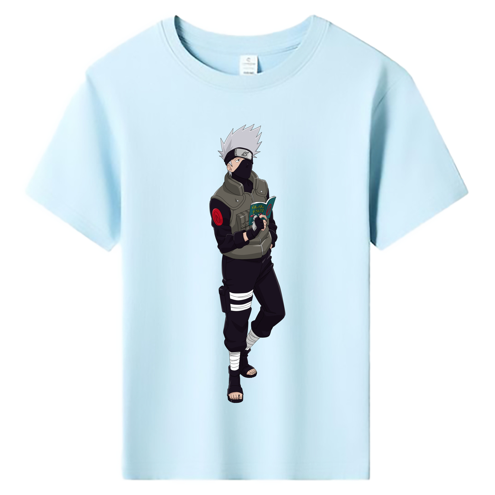 （画像用） NARUTO -ナルト- はたけ カカシ Hatake Kakashi 綿100％キッズTシャツ（フロントプリント）